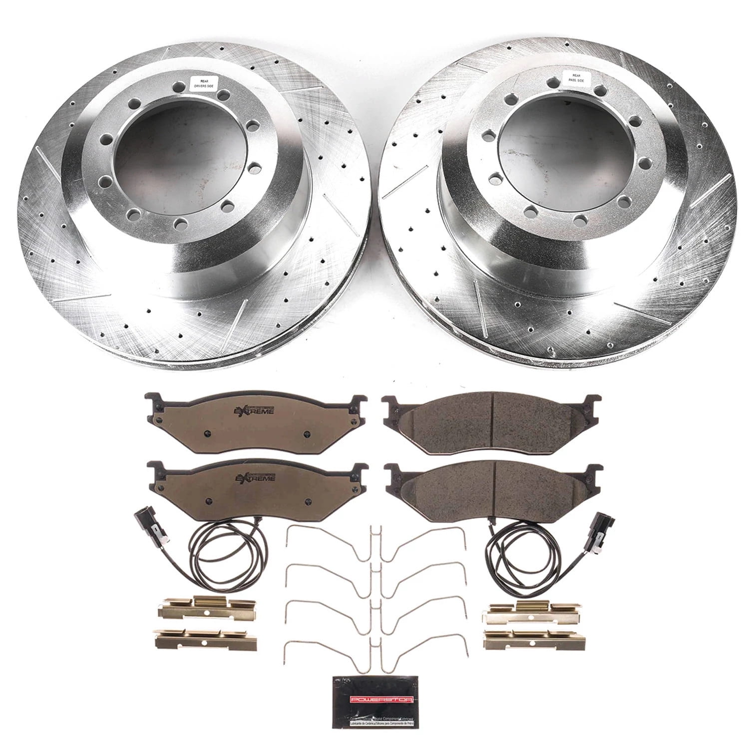 PowerStop Front Z36 Truck & Tow Carbon-Fiber Ceramic Brake Pad and Drilled and Slotted Rotor Kit Fits: FORD Select Models K9112-36