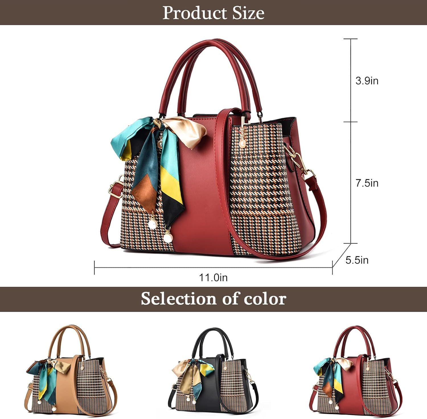 Womens Purses and Handbags Shoulder Bag Ladies Designer Satchel Messenger Tote Bag