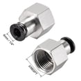 thumbnail image 2 of Adaptador de conector de tubo de empuje, tubo OD de 6 mm x 3/8 BSPT, conector neumático recto hembra, 2 of 3