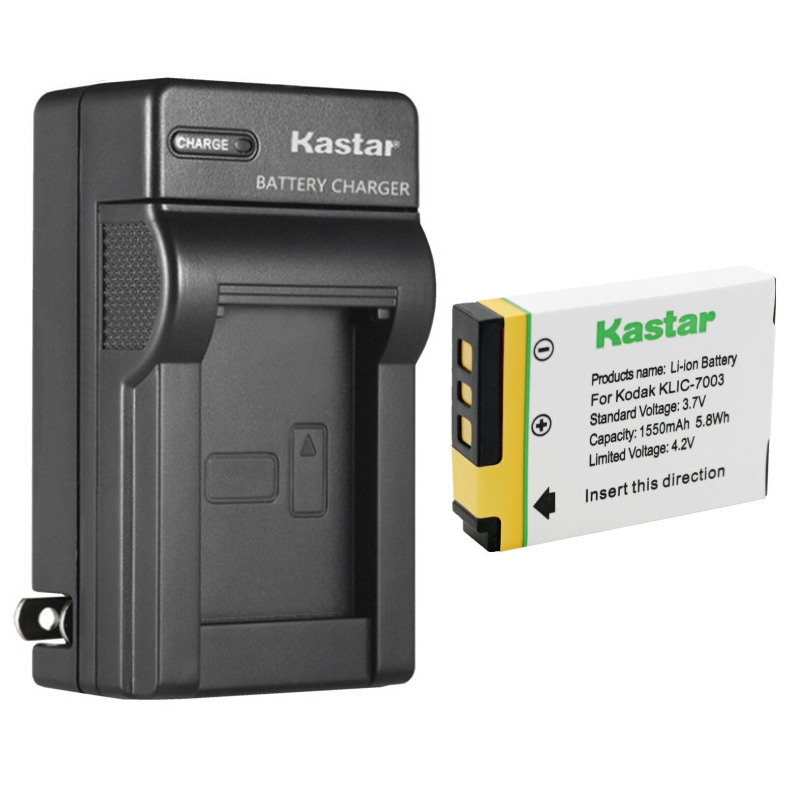 Kastar 1-Pack KLIC-7003 Battery and AC Wall Charger Replacement for Kodak KLIC-7003 K7003 Battery Kodak EasyShare V1003 EasyShare Z950 EasyShare Z950 IS Digital Camera