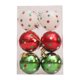 thumbnail image 1 of Adornos navideños de plástico mate pintado de 6 cm y 12 unidades., 1 of 7