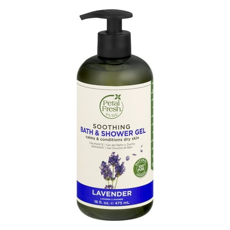 100 % Pure Shower Gel Organic Lavender - (2 pack) Petal Fresh Soothing Bath & Shower Gel Lavender, 16.0 FL OZ
