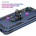 thumbnail image 3 of for Samsung Galaxy A33 5G Case with Screen Protector,Ring Kickstand Military Grade Protective Shockproof Armor Dual Layer Protection Defender Back Cover Phone Case for Galaxy A33 5G - Blue, 3 of 5