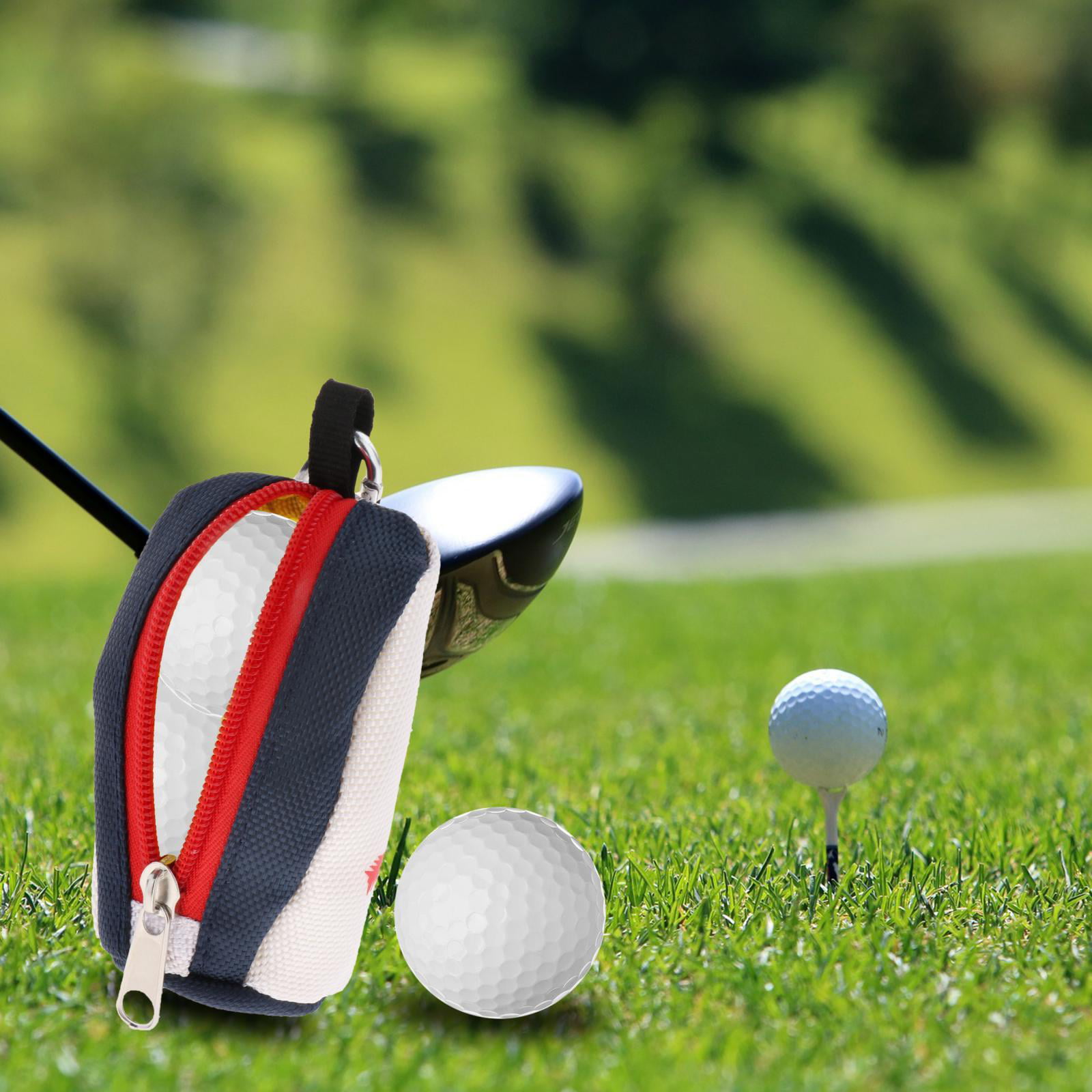 Golf Ball Holder Bag Waist Pouch W/Hook Clip Tool