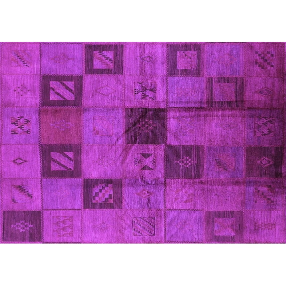 Ahgly Company Indoor Rectangle Persian Purple Bohemian Area Rugs, 3' x 5'