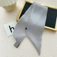 thumbnail image 3 of Fewfanhot Small Ear Socket Scarf Solid Color Silk Scarf Hair Head Breathable Lightweight for Women Gift Packed, 3 of 4