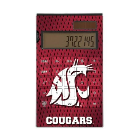 Washington State Cougars Desktop Calculator officially licensed by Washington State University Full Size Large Button Solar by keyscaper®
