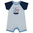 thumbnail image 4 of Cudlie 2-Pack Baby Boy Rompers – Soft Cotton, Everyday Comfort, 4 of 8