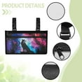thumbnail image 5 of Jiueut Galaxy Wolf Wheelchair Side Bags for the Armrest Wheelchair Pouches with Pockets for Adults Wheelchair Side Pouches for Drinks and Glasses Wheelchair Arm Bag, 5 of 7
