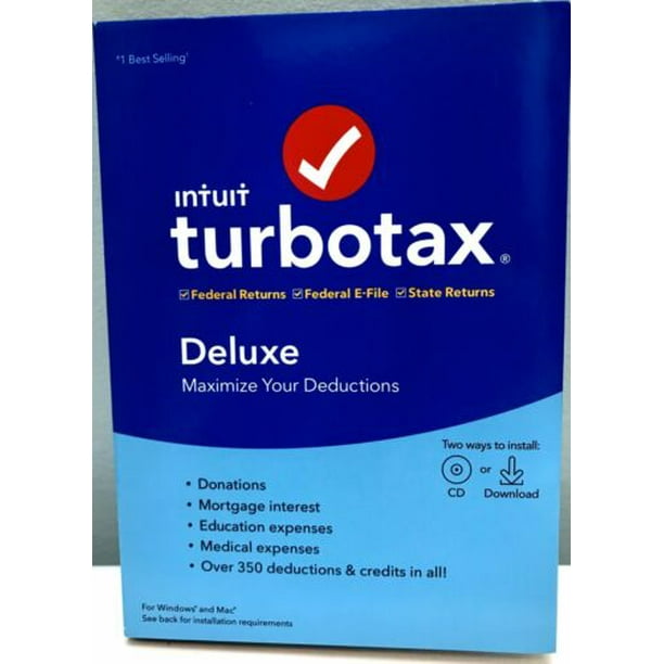 Intuit Turbotax Deluxe Federal Returns Federal E File And State