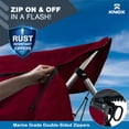 thumbnail image 3 of KNOX 4 Bow Bimini Top Sidewalls for KNOX Bimini Tops for Boats, 600D Solid Canvas Side Blocks with Adjustable Straps, Stainless Steel Mounting Hardware, 80"L x 26"H, Burgundy, 3 of 6