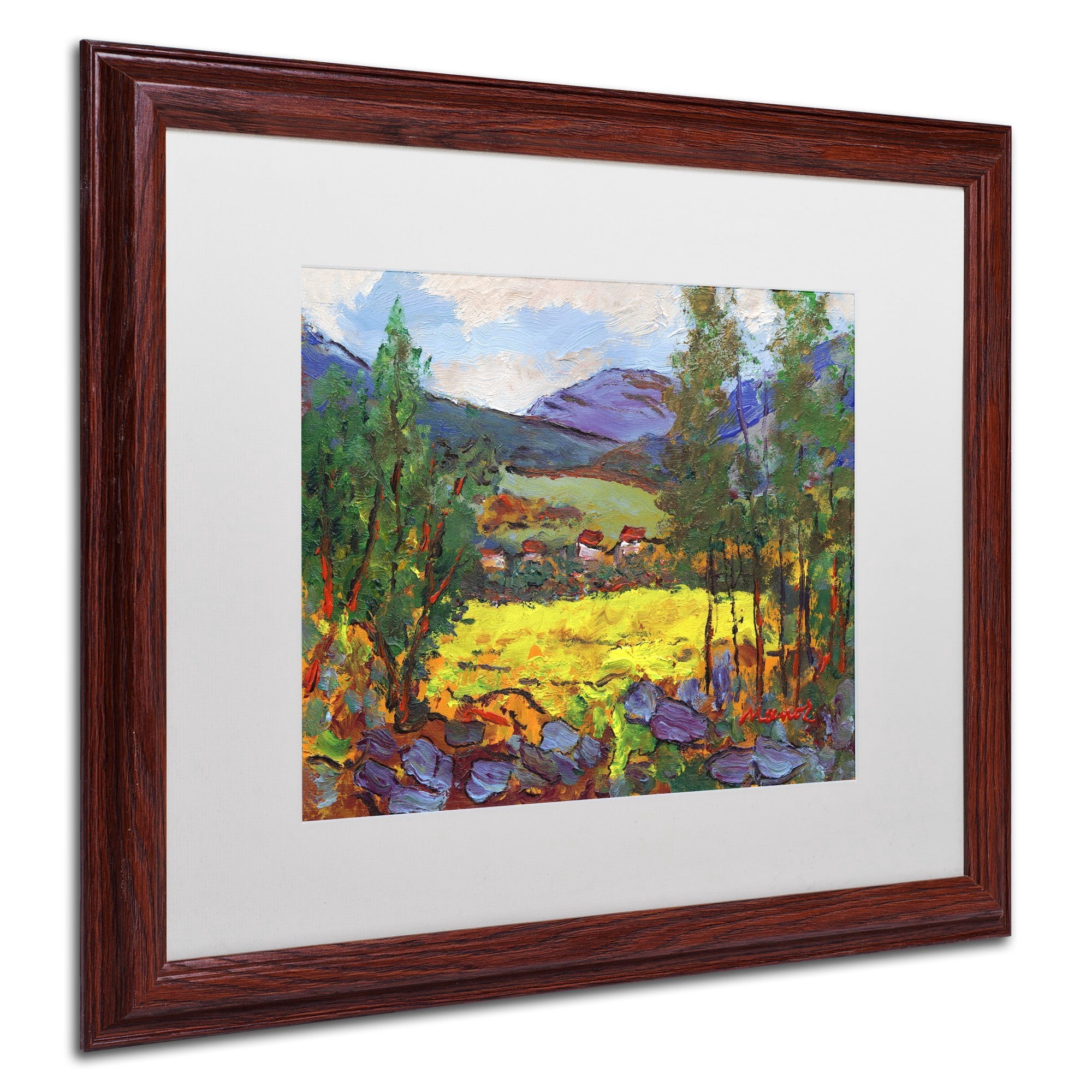 Trademark Fine Art "Gilded Glade" Canvas Art by Manor Shadian White Matte, Wood Frame