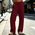 thumbnail image 6 of Fleece Wide Leg Pants for Women Ghalytn High Waist Sweatpants - Casual Loose Trousers with Pockets, 6 of 8