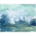 thumbnail image 2 of Nan 32x26 Black Ornate Wood Framed with Double Matting Museum Art Print Titled - Distant Rain, 2 of 4
