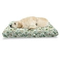 thumbnail image 1 of Retro Pet Bed, Joy of Nature Coming Alive in Spring Pastel Colored Flowers, Chew Resistant Pad for Dogs and Cats Cushion with Removable Cover, 24" x 39", Mint Green Sky Blue, by Ambesonne, 1 of 4
