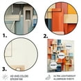 thumbnail image 3 of Designart "Constructed Horizons in Constructivism III" Constructivism Metal Art Living Room, 3 of 5