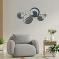 thumbnail image 2 of Aria Home Ocean Ring Metal Wall Art Coastal Blue Gray Modern Living Room Accent Sculpture, 2 of 3