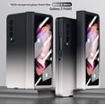 thumbnail image 3 of Galaxy Z Fold 3 Case 5G 2021 with Gradient Hinge and Screen Protector, Heavy Duty Cover with Bumper All-Inclusive Anti-Drop Folding Hinged Cover, Full Protection, Black & White, 3 of 9