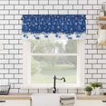 thumbnail image 4 of Navy Blue Christmas Kitchen Valances for Windows 60x18 Inch Kitchen Curtains Valances Rod Pocket Weeping Xmas Ball Snowflake Winter Bathroom Window Valances for Window Treatment Decor, 4 of 6