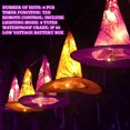 thumbnail image 2 of Luces de bruja LED decoraciones de Halloween, 8 piezas de sombrero de bruja brillante colorido con control remoto, luces de cadena de Halloween de bruja impermeables multicolores, 2 of 5