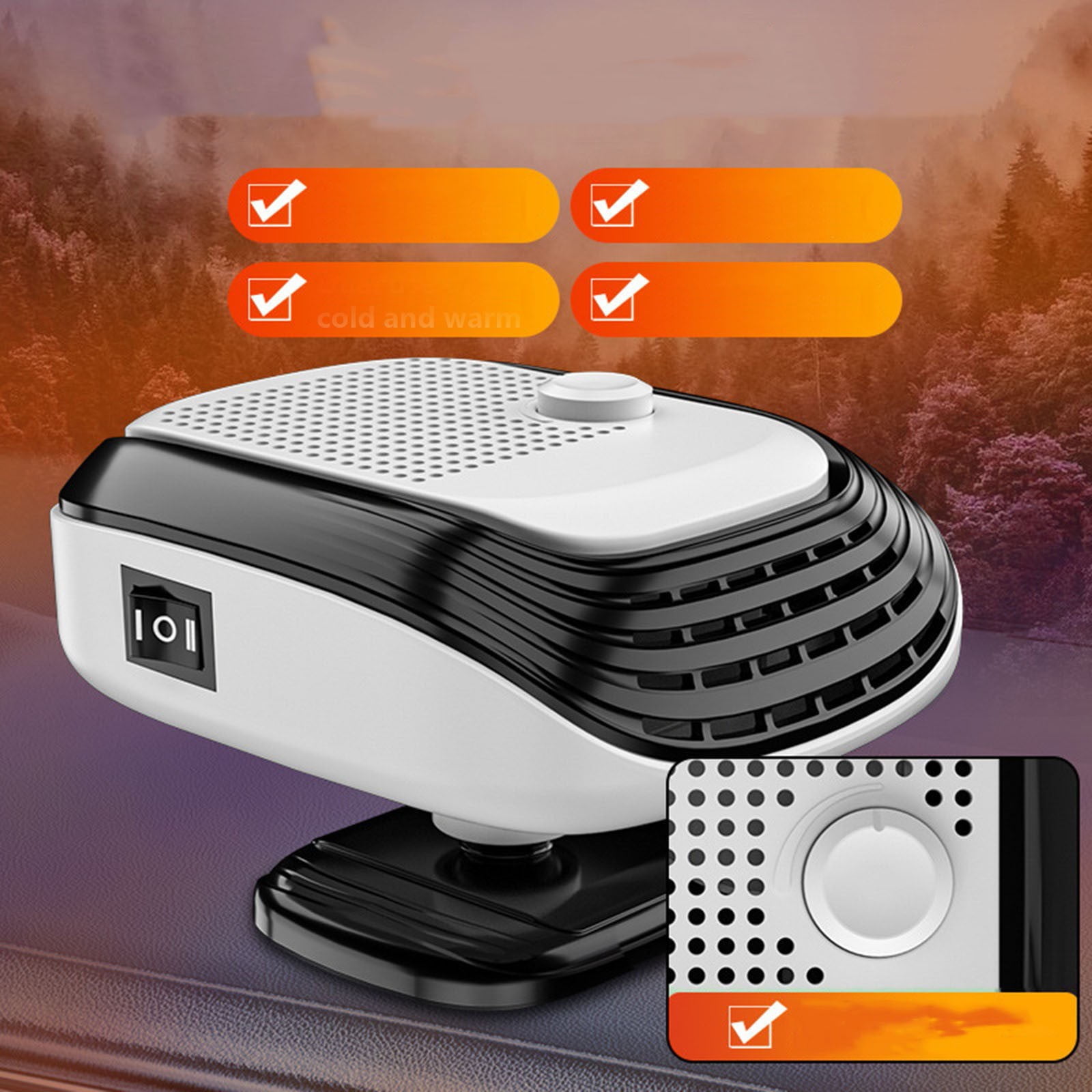 YZEGDCH Home Clearance Portable Space Heater, Portable Heaters for Indoor, Overheating & Tip-Over Protection, Electric Heaters for Indoor Use Large Room, Bedroom, Today's