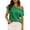 Green, variant on Short Sleeve Womens One Shoulder Sweater Tops Casual Loose Knit Going Out Shirt