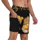 thumbnail image 2 of Balery Pumpkin Pie Gnome Bañador para hombre, shorts de playa de secado rápido con entrepierna y forro de compresión-3X-Large, 2 of 6