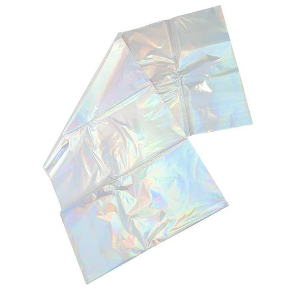 ORDDIART Disposable Table Covers Iridescent Rainbow 3Pcs 107.68x53.84in