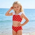 thumbnail image 5 of FUZHIQ Girls Two Pieces Swimsuits Cute Ruffle Bikini Set Hawaiian Beach Sport Bathing Suit Set Pool Swimwear,1-2 Years, 5 of 6