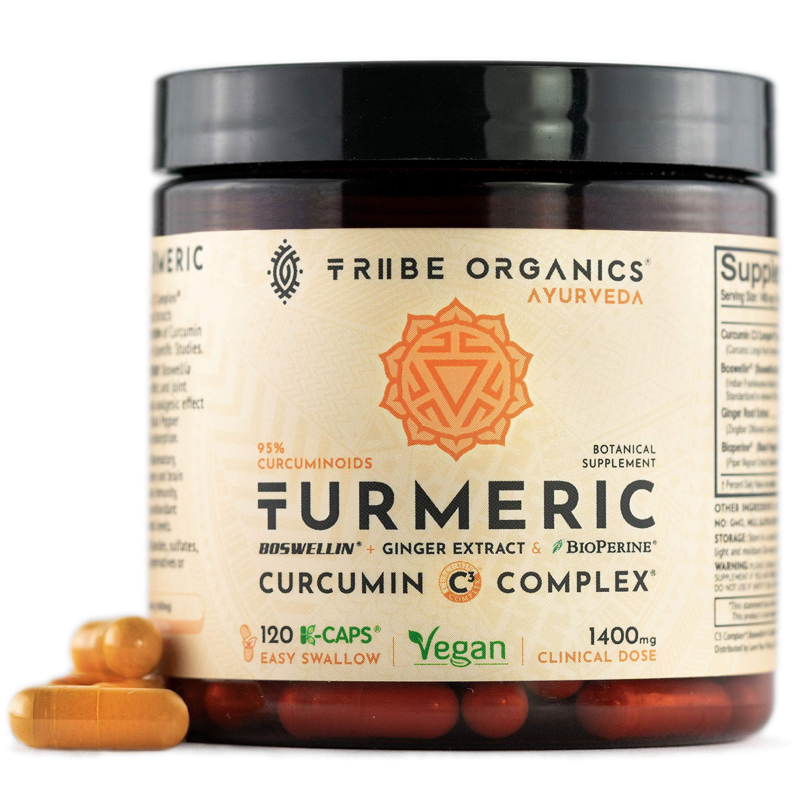Turmeric Curcumin C3 Complex 120 Vegan Capsules 95 Curcuminoids