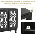 thumbnail image 6 of EUROCO 47.2'' Sideboard Storage Buffet Cabinet, Mirrored Buffet Cabinet with 3 Doors and Silver Handle for Living Room, Hallway, Dining Room, Black, 6 of 8