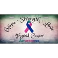 thumbnail image 1 of Thyroid Cancer Ribbon Metal License Plate, 1 of 1