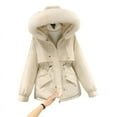 thumbnail image 4 of Abrigo de lana gruesa para mujer Parker, abrigo de invierno con pies pequeños acolchado de algodón, abrigo acolchado de algodón puro, jersey de invierno, modelos gruesos, 4 of 6