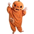 thumbnail image 2 of Halloween Pumpkin Cute Cartoon Animal Onesie Pajamas for Women Winter Thickened Coral Fleece Hooded Loungewear Orange M, 2 of 9