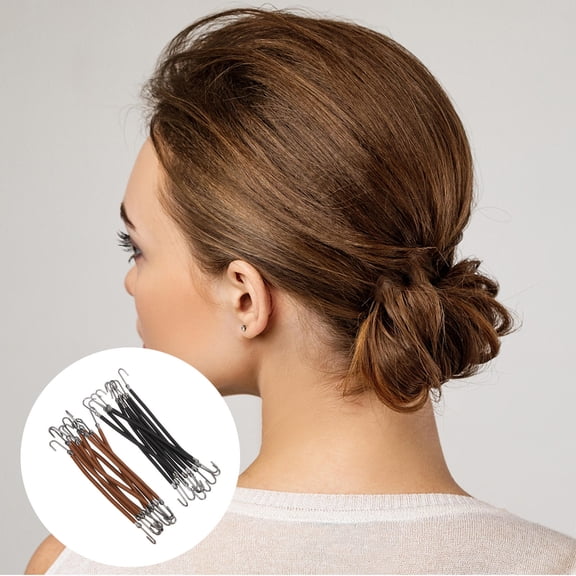FENGGUIQU 20Pcs Elastic Hook Ponytail Holders Assorted Color Hair Ties for Thick Curly Straight Hair