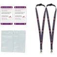 thumbnail image 3 of RAYCCI 2PCS Seizures Medical Information Card with Writable Panel & Patterned Lanyard, Standard Size Emergency Contact Card, 3 of 7