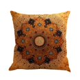 thumbnail image 2 of SZTXJ Pillow Case, Set of 6 Cotton and Linen Printed Indian Hippie Bohemian Colorful Mandala Flower Square Cushion Cover for Bed Car Home Sofa 45 x 45, 2 of 5