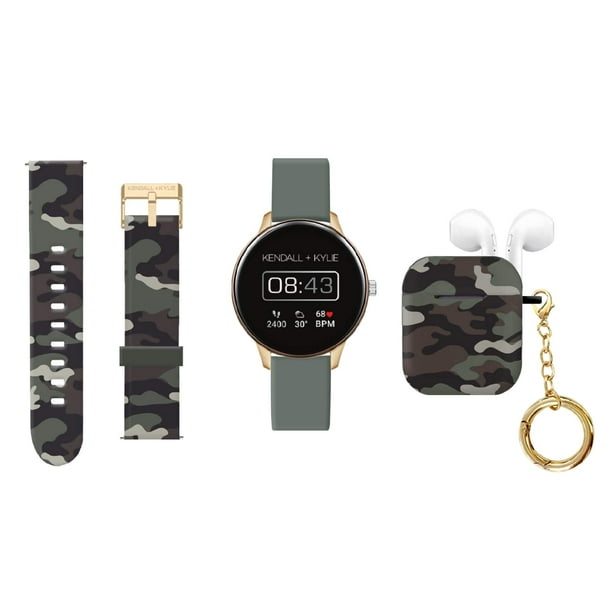 Kendall & Kylie Adult Women's Green Camo/Green Smart Watch with