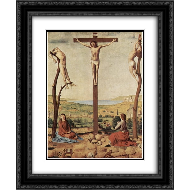 Antonello da Messina 2x Matted 20x24 Black Ornate Framed Art Print ...