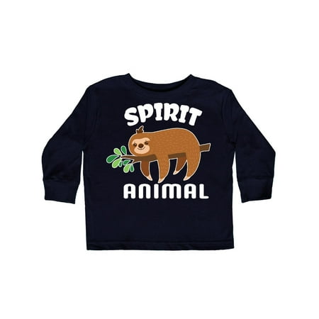 

Inktastic My Spirit Animal is a Sloth with Sloth Illustration Gift Toddler Boy or Toddler Girl Long Sleeve T-Shirt