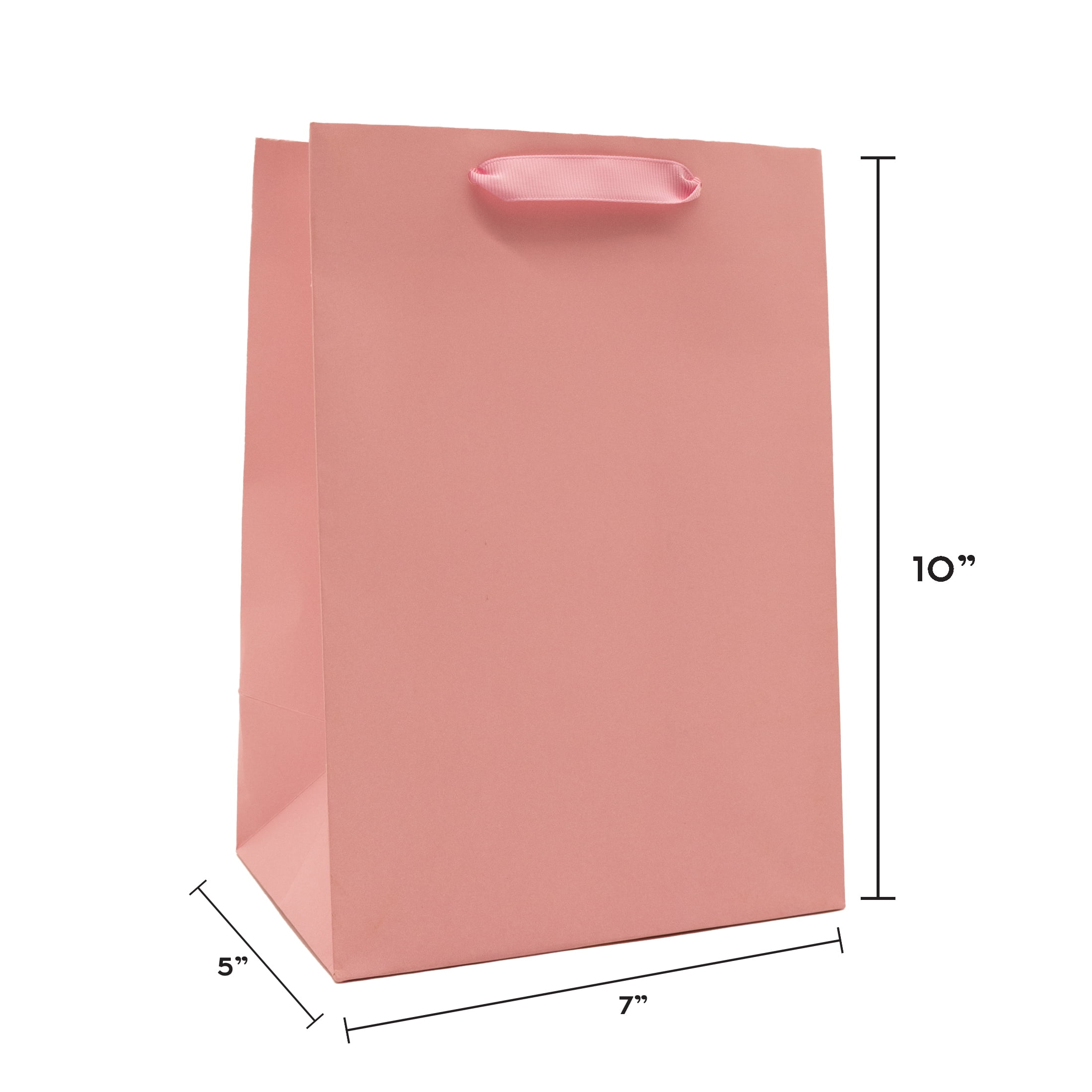 Large Pink Gift Bags, 7" x 10", 3 Count, by Way To Celebrate
