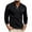 Black, variant on VSSSJ Shirts for Men Slim Fit Solid Color Patchwork Long Sleeve Button V-Neck Stand Collar Pullover Tops Fashion Casual Lightweight Shirts White XL