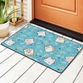 thumbnail image 1 of DouZhe Kawaii Cute Cats Cartoon Animals Rugs Doormat, Non-Slip Machine Washable Carpets Floor Door Mat , 36" x 24", 1 of 7