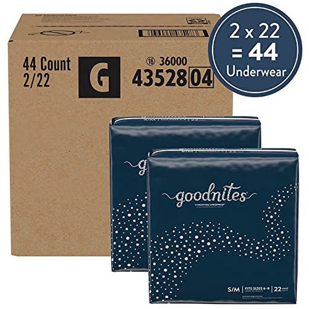 Goodnites Bedwetting Underwear for Boys, S/M, Discreet, 22 Count (Pack of 2), Packaging may Vary