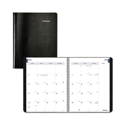 11 in. x 8.5 in. 14-Month (Jul 2025-Aug 2026) Academic Monthly Planner - Black Cover