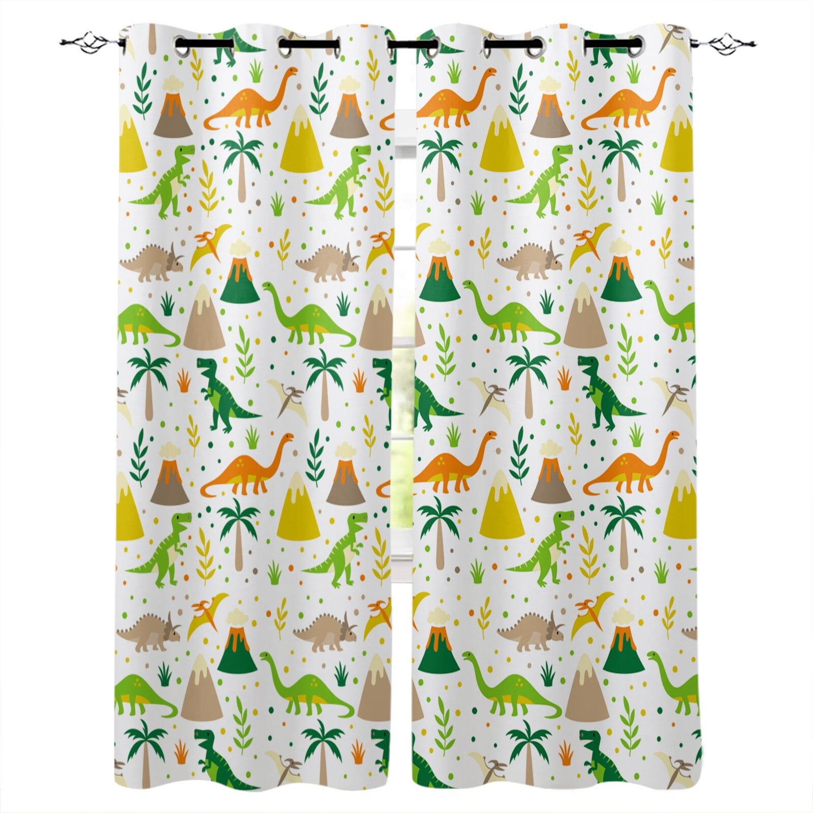 Cartoon Adroable Dinosaur Curtains for Children's Bedroom Living Room