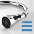 thumbnail image 3 of 3-Mode Kitchen Faucet Sprayer - 360 Degree Nozzle for Kitchen Faucet, Faucet Head, Sink Mixer, Kitchen Faucet Extension (Silver), 3 of 5