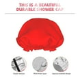 thumbnail image 5 of Disketp Red Shower Caps,Reusable Shower Cap For Women, Double Layer Waterproof Hair Cap, Large Size For All Hair Lengths,For Girls Spa Home Salon Use, 5 of 9