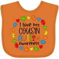 thumbnail image 3 of Inktastic I Love My Cousin Autism Awareness Boys or Girls Baby Bib, 3 of 4