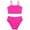 Hot Pink, variant on Baby Girl's Toddler Swimsuit Bikini Set Kids Solid Color Cutout Bathing Suit Fashion Top 2 Piece Girls' Swimwear,Hot Pink,5-6 Years
